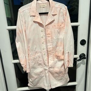 Lucky Brand pink & White Shorts Romper ✨NEVER WORN✨